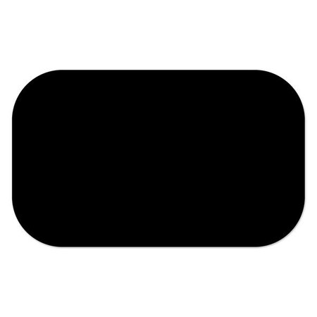 Ergomat 3.5in x 9.5in DuraStripe Supreme Round Strip Black, 36PK DSV-STRIP-3.5x9.5R-BK-KIT